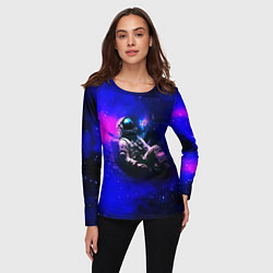Лонгслив женский Астронавт в пучине, цвет: 3D-принт — фото 2