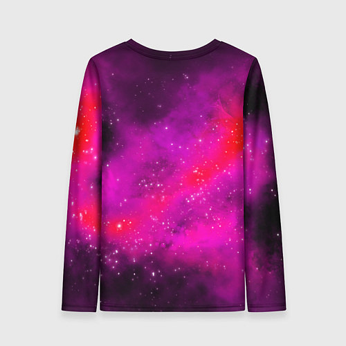 Женский лонгслив Космонавт в космическом море / 3D-принт – фото 2