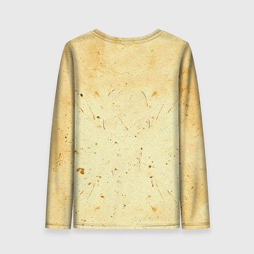 Женский лонгслив Трековый велосипедист на бежевом / 3D-принт – фото 2