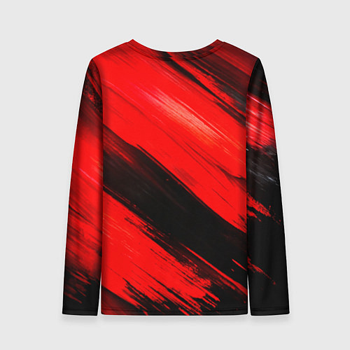 Женский лонгслив Юрий Хой красно-черный фон / 3D-принт – фото 2