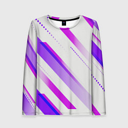 Женский лонгслив Color white pink