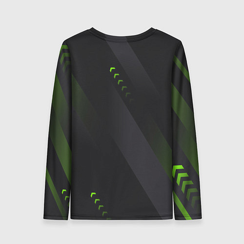 Женский лонгслив Color black green / 3D-принт – фото 2