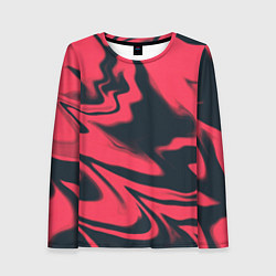 Женский лонгслив Color black red