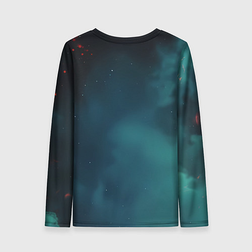 Женский лонгслив Череп космонавта в скафандре / 3D-принт – фото 2