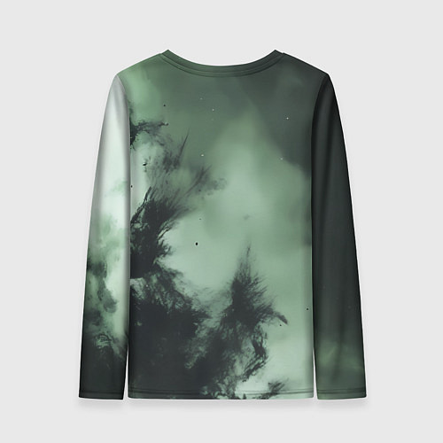 Женский лонгслив Зеленый скелет космонавта / 3D-принт – фото 2