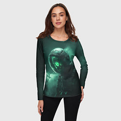 Лонгслив женский Космический скелет, цвет: 3D-принт — фото 2