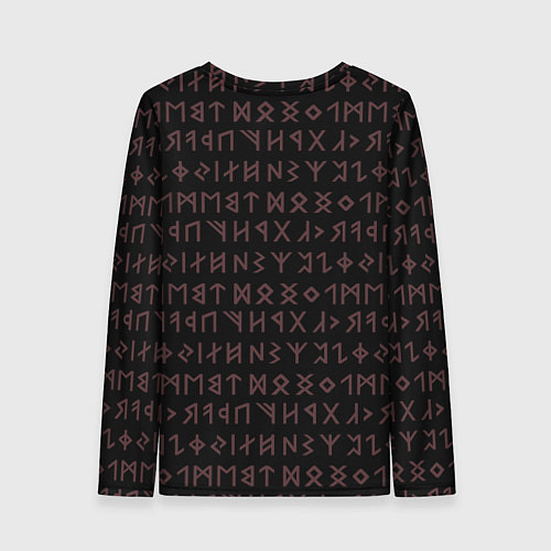 Женский лонгслив Древние символы руны и обереги Вегвизир / 3D-принт – фото 2