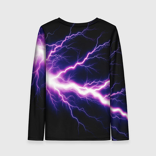 Женский лонгслив Lightning purple / 3D-принт – фото 2