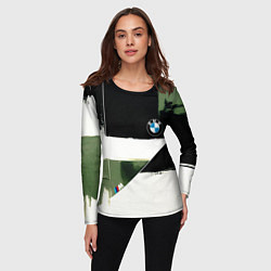 Лонгслив женский BMW логотип, цвет: 3D-принт — фото 2