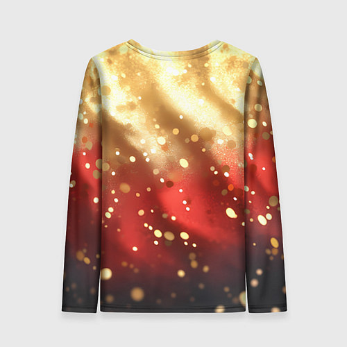 Женский лонгслив Волнистая текстура с блестками / 3D-принт – фото 2