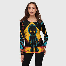 Лонгслив женский Недовольный инопланетянин, цвет: 3D-принт — фото 2