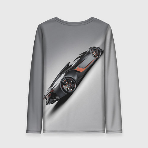 Женский лонгслив Lamborghini - racing car / 3D-принт – фото 2