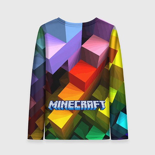 Женский лонгслив Minecraft - pattern / 3D-принт – фото 2