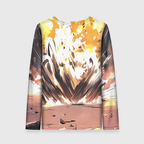 Женский лонгслив Злой русский медведь с пилоткой на голове / 3D-принт – фото 2