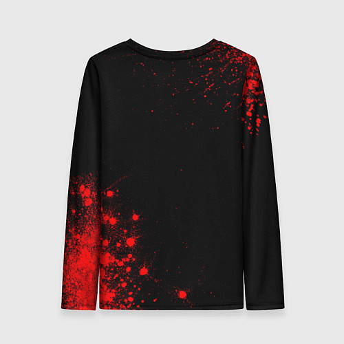 Женский лонгслив Thirty Seconds to Mars - red gradient вертикально / 3D-принт – фото 2