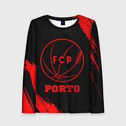 Лонгслив женский Porto - red gradient, цвет: 3D-принт