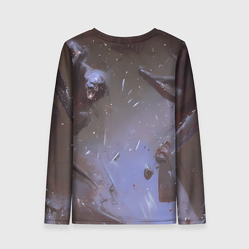 Женский лонгслив Сумасшедшая Милина / 3D-принт – фото 2
