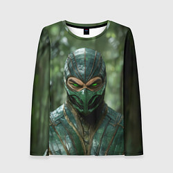 Лонгслив женский Рептилия с зелеными глазами, цвет: 3D-принт