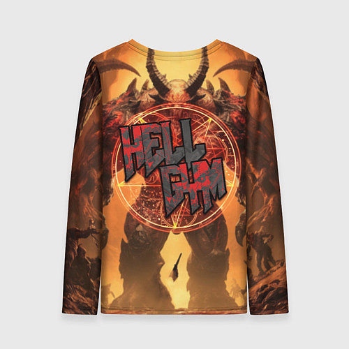 Женский лонгслив Doom hell gym / 3D-принт – фото 2