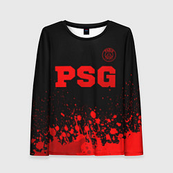 Женский лонгслив PSG - red gradient посередине