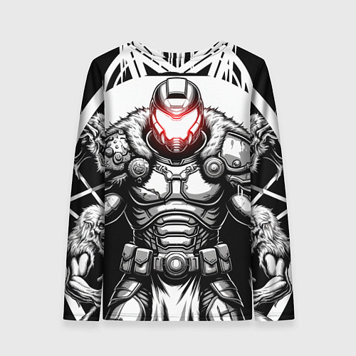 Женский лонгслив Doom dark ages doom guy / 3D-принт – фото 2