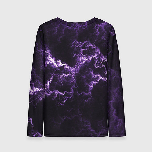 Женский лонгслив Lightning purple flicker / 3D-принт – фото 2