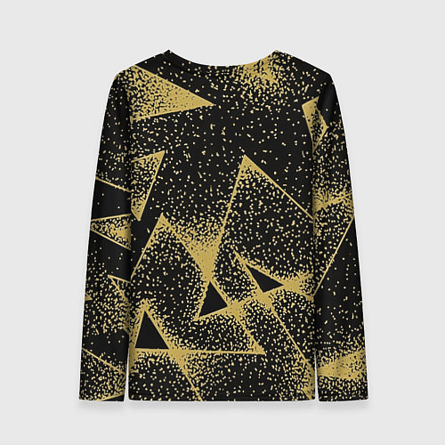 Женский лонгслив Triangle yellow with dots / 3D-принт – фото 2