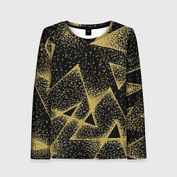 Женский лонгслив Triangle yellow with dots