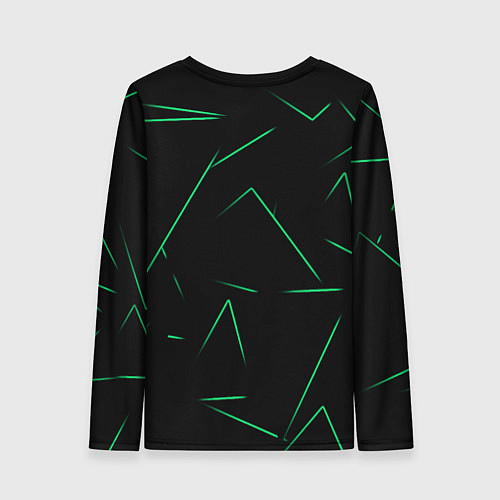 Женский лонгслив Color light green line / 3D-принт – фото 2