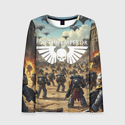 Лонгслив женский Warhammer 40k поле боя, цвет: 3D-принт