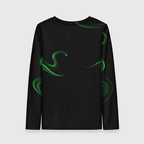 Женский лонгслив Color green abstraction / 3D-принт – фото 2