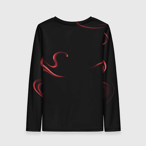 Женский лонгслив Color red abstraction / 3D-принт – фото 2