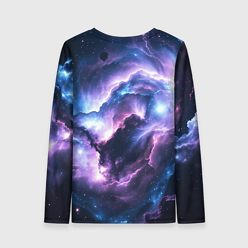 Женский лонгслив Фиолетовая туманность / 3D-принт – фото 2