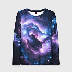 Лонгслив женский Фиолетовая туманность, цвет: 3D-принт