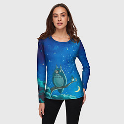 Лонгслив женский Тоторо акварель, цвет: 3D-принт — фото 2