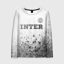 Лонгслив женский Inter - white gradient посередине, цвет: 3D-принт