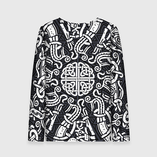 Женский лонгслив Узел защиты воинов и кельтские узоры / 3D-принт – фото 2