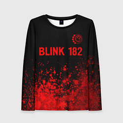 Лонгслив женский Blink 182 - red gradient посередине, цвет: 3D-принт