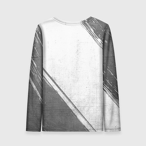 Женский лонгслив Bon Jovi - white gradient вертикально / 3D-принт – фото 2