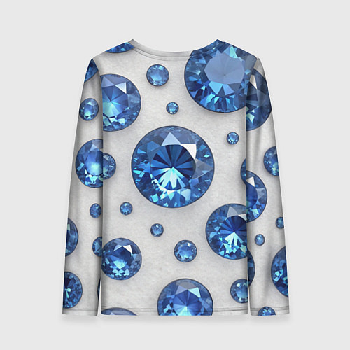 Женский лонгслив Россыпь сапфиров / 3D-принт – фото 2