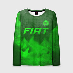 Лонгслив женский Fiat - green gradient посередине, цвет: 3D-принт