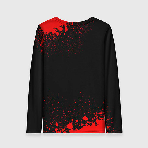 Женский лонгслив Burzum - red gradient / 3D-принт – фото 2