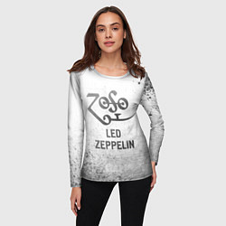 Лонгслив женский Led Zeppelin - white gradient, цвет: 3D-принт — фото 2
