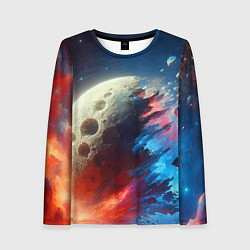 Женский лонгслив Разрыв космического тела - нейроарт