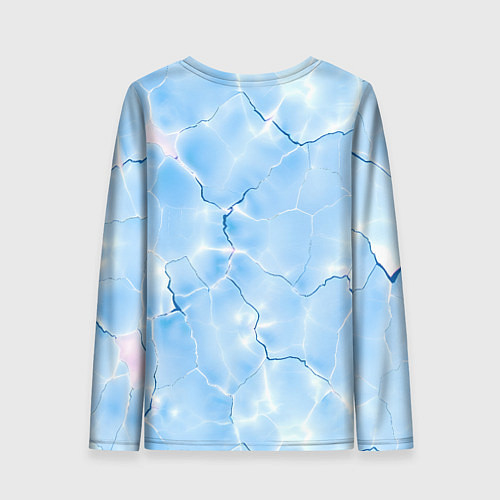 Женский лонгслив Прозрачная голубая вода / 3D-принт – фото 2