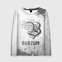 Лонгслив женский Burzum - white gradient, цвет: 3D-принт