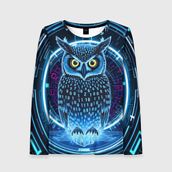 Женский лонгслив Виртуальный филин