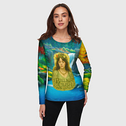 Лонгслив женский Билли Айлиш на фоне природы, цвет: 3D-принт — фото 2