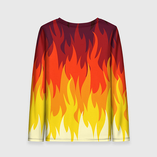 Женский лонгслив Saitama in fire / 3D-принт – фото 2