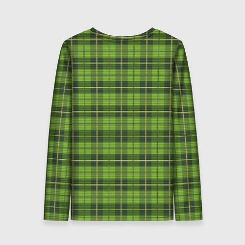 Женский лонгслив Зеленый тартан / 3D-принт – фото 2